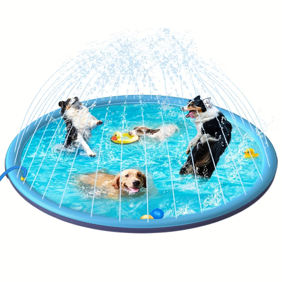 Non-Slip Dog Splash Mat — Backyard Water Play & Cooling Pad