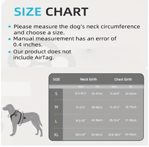 No-Pull Dog Harness with AirTag Holder — Reflective, Choke-Free for Small to Large Dogs