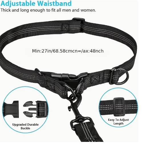 Hands-Free Dual Dog Running Leash — Adjustable with Shock Absorption