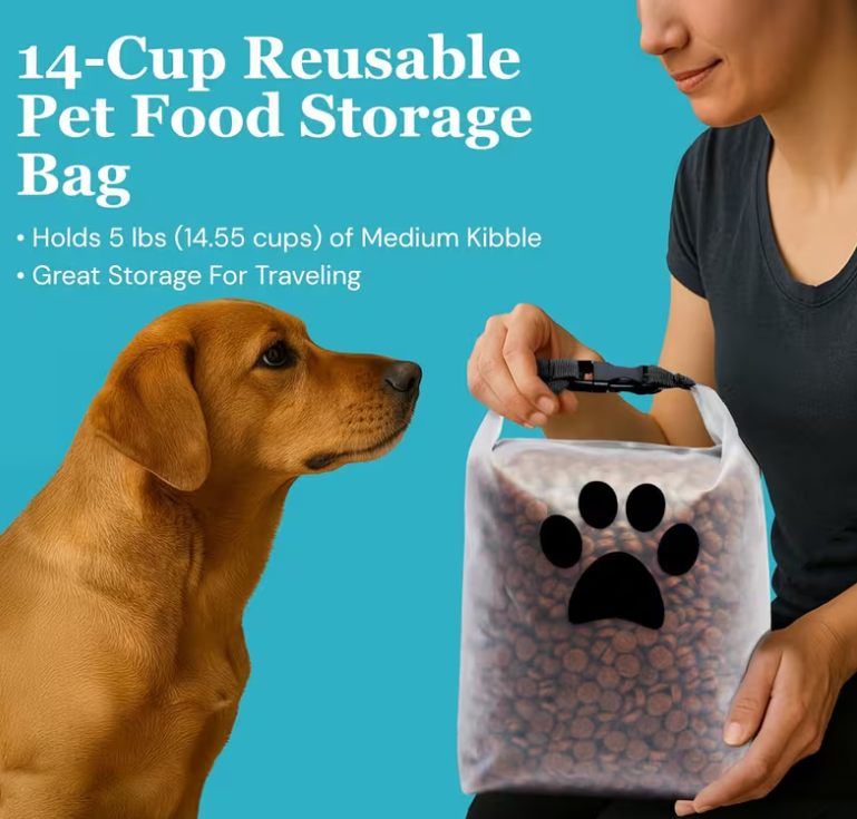 Adventure Feed & Treat Bag — 5L Outdoor Pet Food Storage for Every Adventure